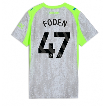 Billige Fotballdrakt Manchester City Phil Foden #47 Replika Tredjedrakt Dame 2025-26 Kortermet